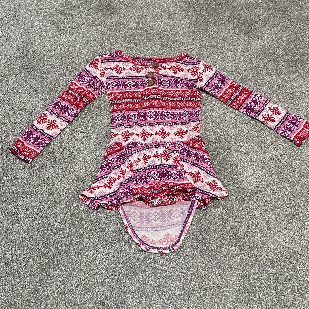 Posh Peanut Bamboo‎ Maya bodysuit Twirl dress size 12-18 months